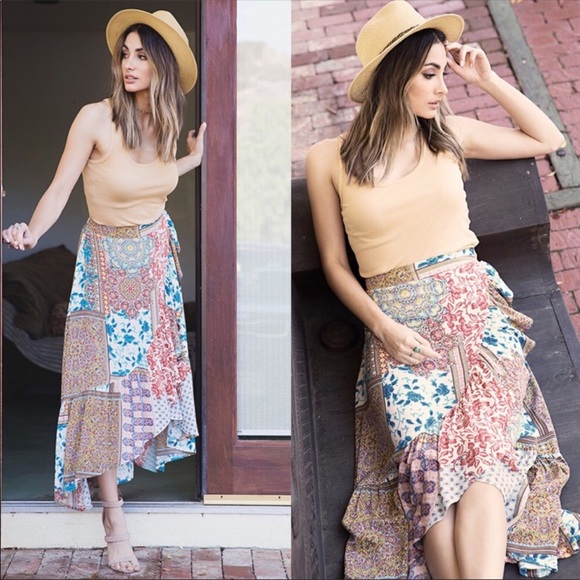 Boho Ruffle Skirt M - Picture 4 of 8
